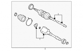 Ax cu roți față dreapta pentru Lexus GS300 GS350 GS430 06-11 AWD