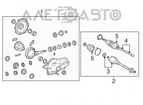 Привод полуось передняя правая Lexus IS250 06-13 AWD