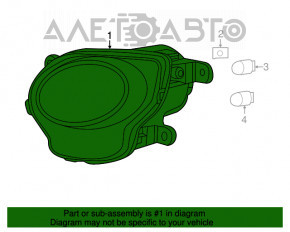 Поворотник передний левый Fiat 500 12-17