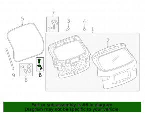 Петля двери багажника правая Nissan Pathfinder 13-20