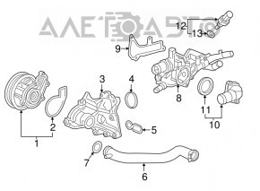 Патрубок системы охлаждения металл Honda CRV 23-26 1.5T