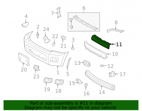 Кронштейн переднего бампера центральный Toyota Sequoia 08-17