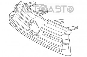Grila radiator Toyota Highlander 17-19 negru