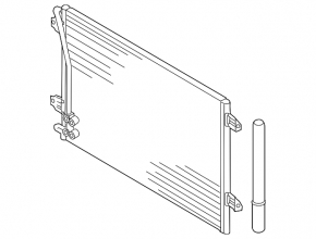 Radiatorul de aer condiționat al condensatorului VW Passat b7 12-15 SUA este stricat