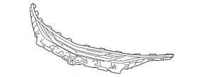 Решетка радиатора grill Chevrolet Malibu 19-25 верхняя часть, без радара
