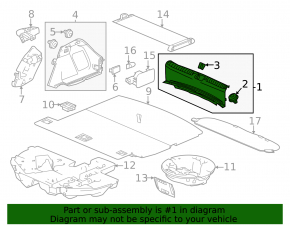 Накладка проема багажника Honda Civic XI FE/FL 22-26 5d черная