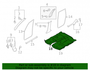 Acoperirea podelei pentru Subaru Forester 14-18 SJ, negru