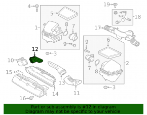 Conductă de aer de la admisia de aer, dreapta Land Rover Range Rover Velar 18-25