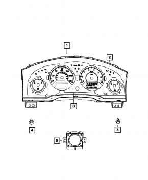 Tabloul de bord al Dodge Grand Caravan 11-20