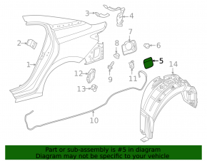 Лючок бензобака с корпусом Nissan Sentra 20-24
