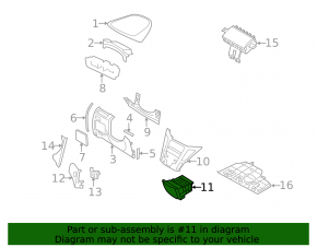 Бокс карман центральной консоли Hyundai Sonata 11-15 черный