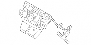 Замок двери багажника Ford Fiesta 14-19 5d