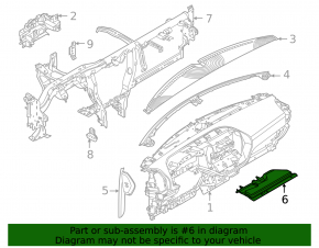 Panou decorativ pentru picioarele pasagerului Ford Bronco Sport 2021-26, negru