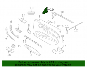 Заглушка бокового зеркала передняя левая BMW 4 F32/33/36 14-20