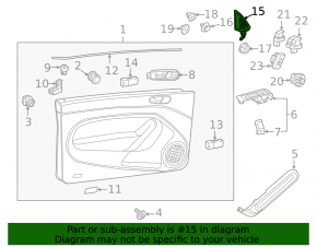 Заглушка наружнего зеркала с пищалкой передняя левая VW Beetle 12-19 fender