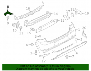 Suport bara spate dreapta VW e-Golf/Golf R 15-19