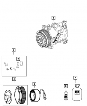 Компрессор кондиционера Chrysler 200 15-17 2.4