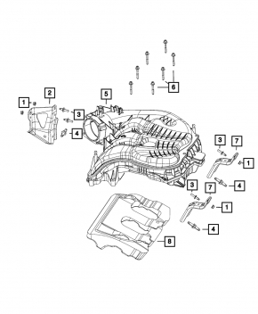 Коллектор впускной Jeep Cherokee KL 14-22 3.2