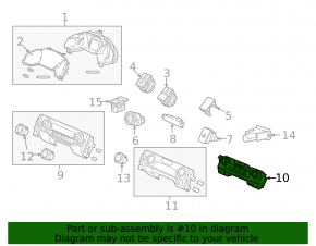 Управление климат-контролем Honda Civic X FC 19-21 auto, dual zone