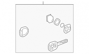 Ключ Lexus GX 03-09 3 кнопки