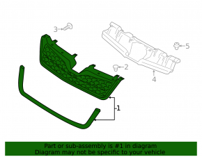 Решетка радиатора grill нижняя Subaru Forester 17-18 SJ