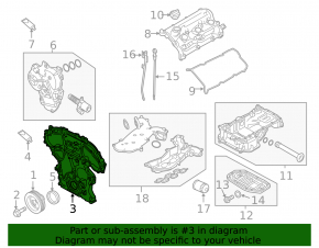 Передняя крышка двигателя Infiniti Q60 17-20 3.0