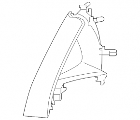 Ornament montant spate în fața geamului, stânga, Audi A6 C8 19-21, negru cu gri închis