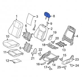 Подголовник передний правый Ford Fiesta 11-15 ткань,беж