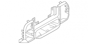 Panou decorativ negru pentru gurile de ventilație centrale ale modelului Ford Bronco Sport din 2020