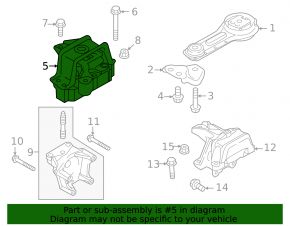 Подушка двигателя правая Mitsubishi Outlander 14-20 3.0