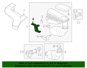 Кронштейн корпуса воздушного фильтра правый BMW X5 F15 16-18 plug-in