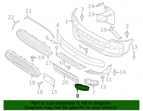 Bandă grilă bara față dreapta pentru Mini Cooper Countryman F60 17-20 cromată