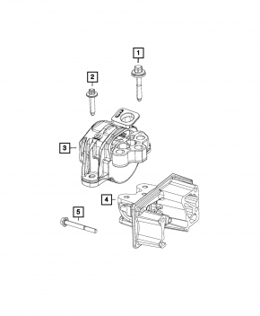 Подушка двигателя правая Fiat 500L 14-19 1.4T
