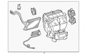 Печка в сборе Toyota Camry v55 15-17 usa hybrid