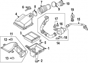 Резонатор воздушный Mazda CX-90 24-26 3.3T, PHEV под premium fuel