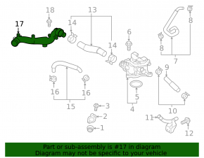 Патрубок системы охлаждения металл Subaru Outback 20-24