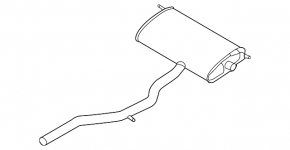 Tobă de eșapament spate cu țeavă Volvo XC60 18-21 T6