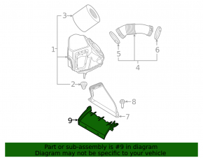 Воздухоприемник Audi A6 C8 19-25 2.0T, 3.0T