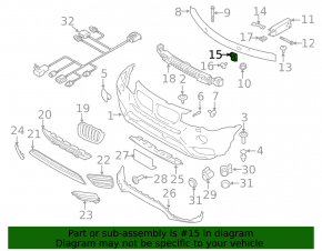 Кронштейн переднего бампера нижний левый BMW X3 F25 11-17