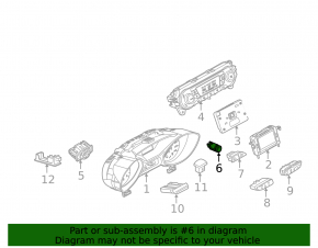 Кнопка start-stop Ford Escape MK3 13-19 с черной накладкой