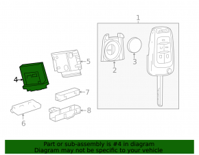 KEYLESS ENTRY CONTROL MODULE Cadillac ATS 13-14