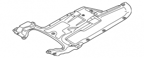 Protecție mijlocie sub caroserie BMW 5 F10 11-16 RWD