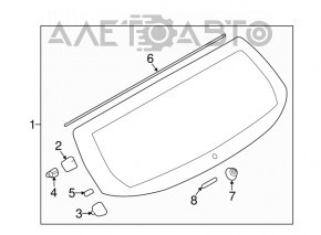 Стекло заднее двери багажника Subaru Impreza 5d 17-23