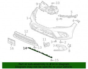 Губа переднего бампера Honda Civic XI FE/FL 22-26