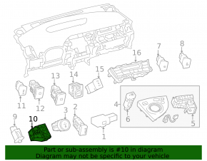 Блок кнопок передней панели Toyota Prius 30 10-15