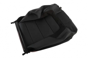 Tapițerie spătar scaun dreapta, rândul 2, pentru Chevrolet Equinox EV 24-26, piele neagră, cusături roșii