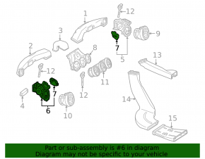 Conductă de aer stânga pentru panoul frontal Mercedes Clasa C W205 15-21 cu actuator