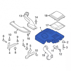 Корпус воздушного фильтра Ford C-max MK2 13-18 с крышкой