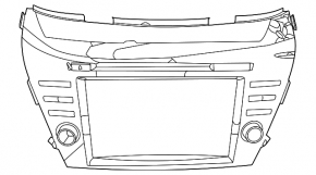 Монитор, дисплей, навигация Nissan Murano z52 15-15 Bose, царапины на накладке