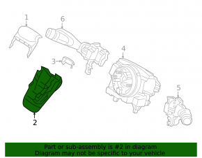 Обрамление рулевой колонки Volvo XC60 18-26 в сборе, черное